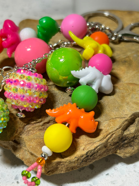 Fun Dinosaur Purse Charms, Bag Charm Keychain