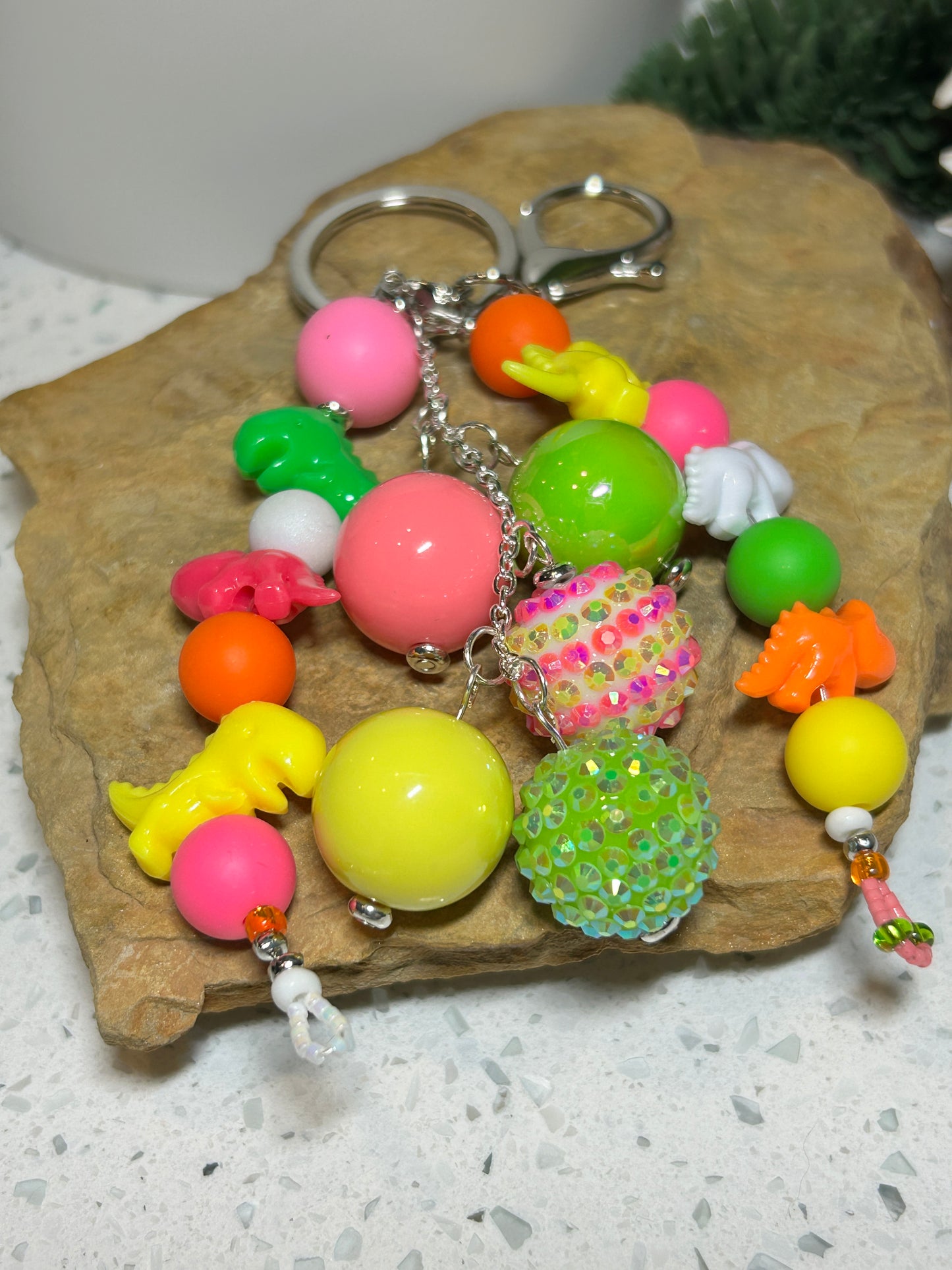 Fun Dinosaur Purse Charms, Bag Charm Keychain