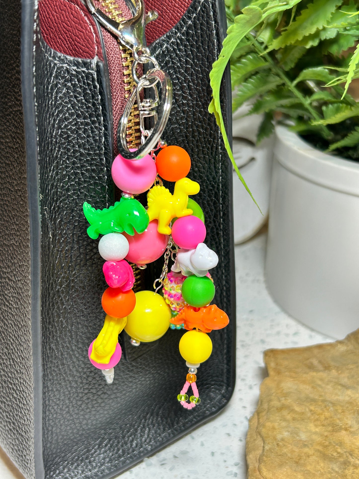 Fun Dinosaur Purse Charms, Bag Charm Keychain